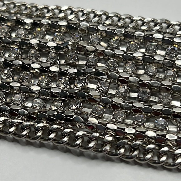 Vintage Clear Rhinestone Bling Bracelet - Picture 16 of 17